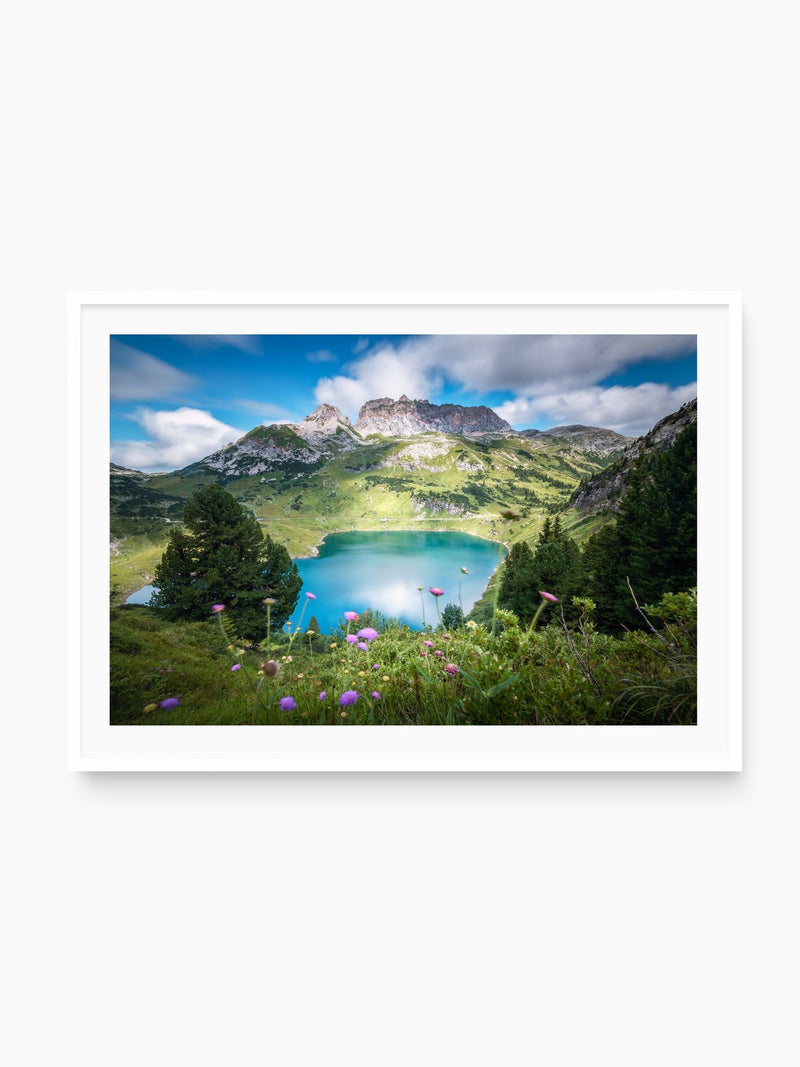 Formarinsee and Rote Wand, Vorarlberg, white frame