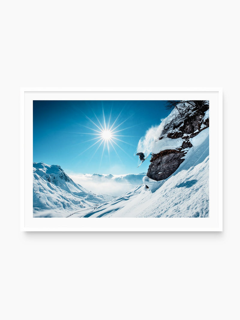 Freeride Jump, Lech Zürs, white frame