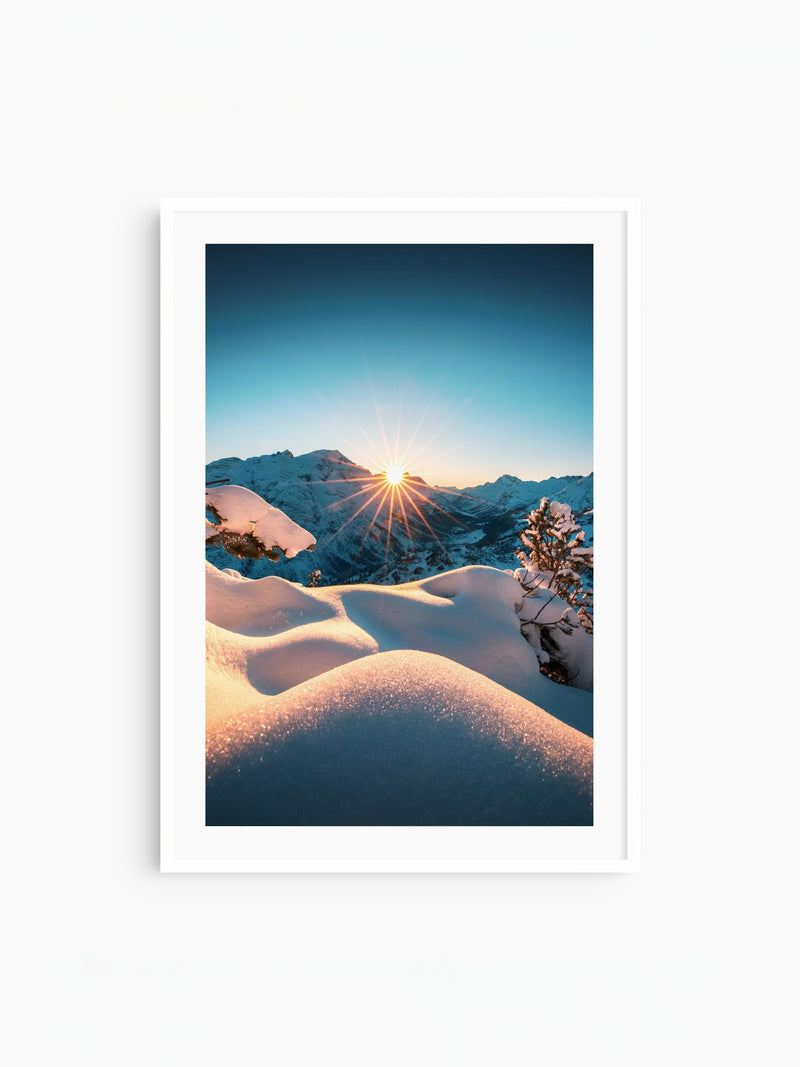Kriegerhorn, Lech Arlberg, white frame