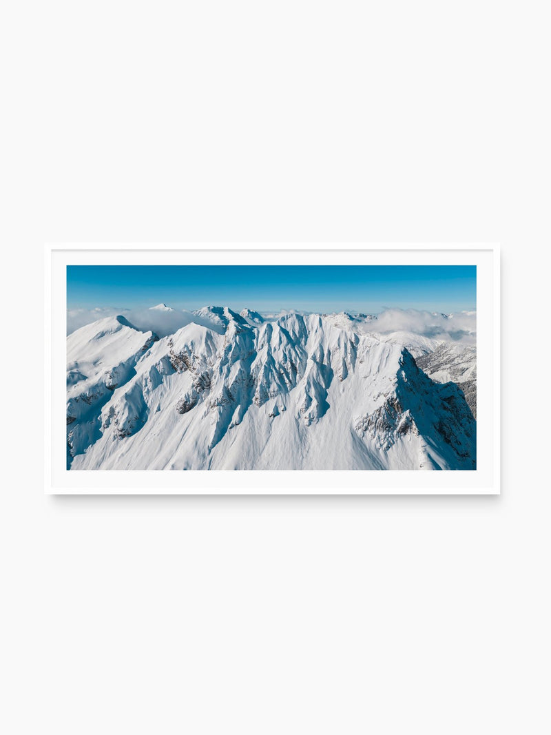 Omeshorn Winter, Arlberg Austria, white frame