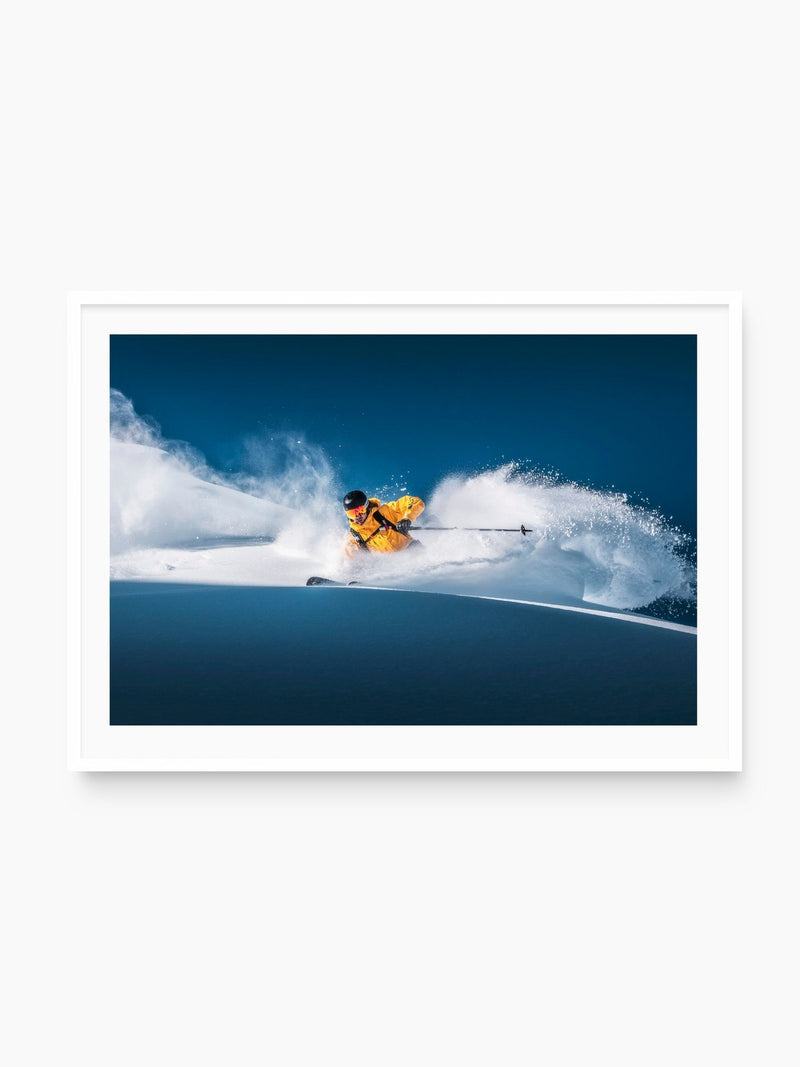 Powder Turns, Arlberg, white frame