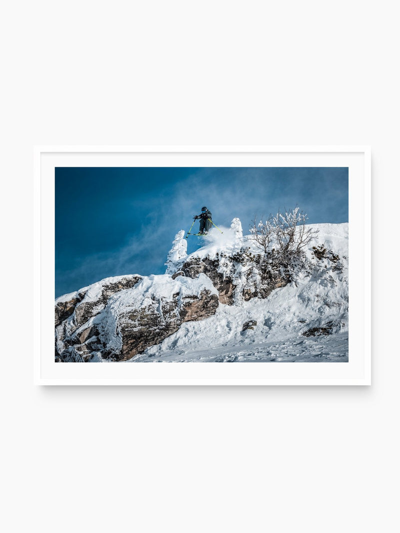 St. Anton Skiing, Arlberg Austria, white frame