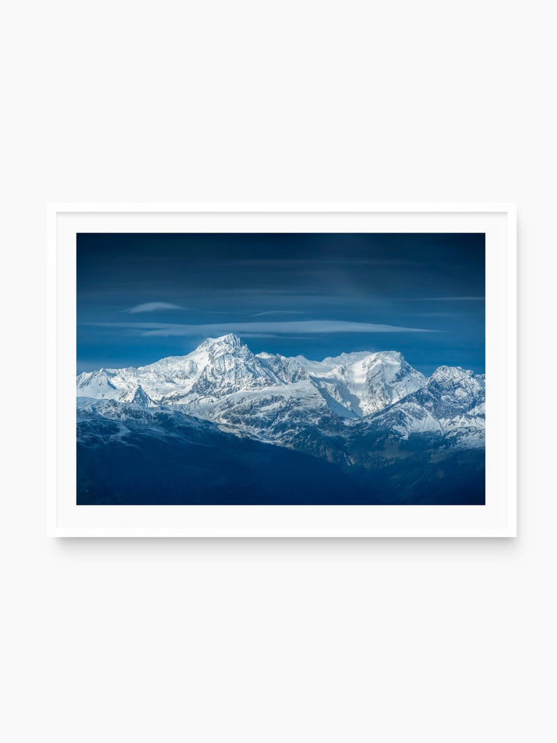 Schesaplana Sunrise from Muttjoechle, white frame
