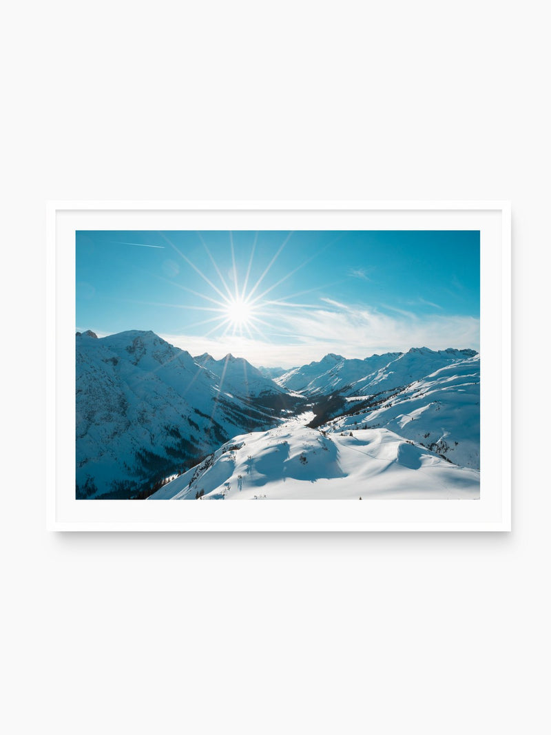 Winter Mood in the Zugertal, Lech, white frame