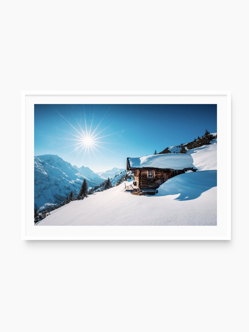 Zug Hütte, Alpine Refuge, Arlberg, white frame