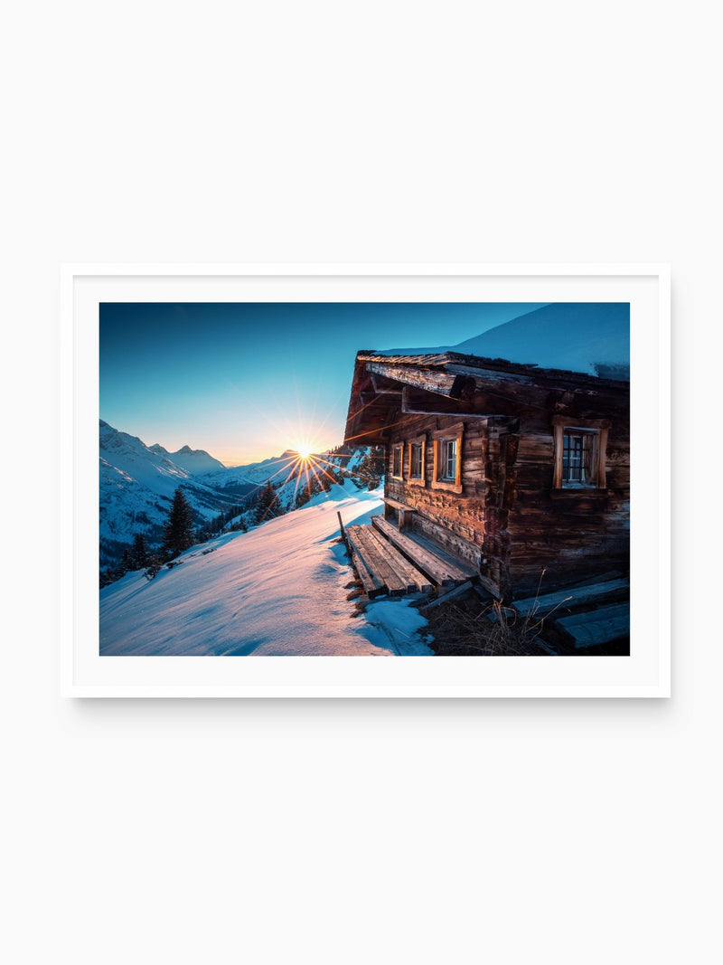 Zuger Hütte, Arlberg, white frame